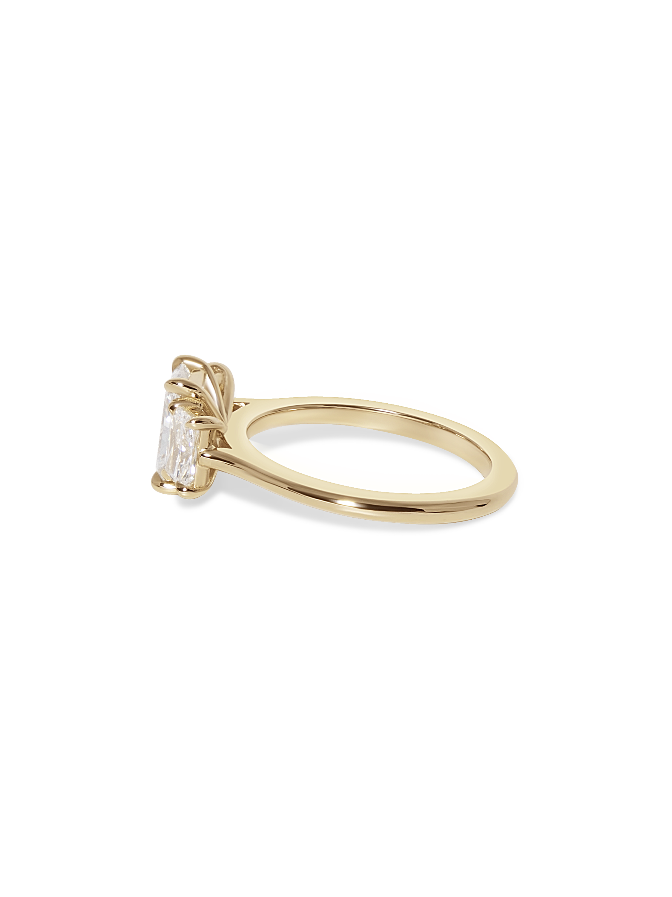 Kishani Trinity Radiant Three-Stone Ring