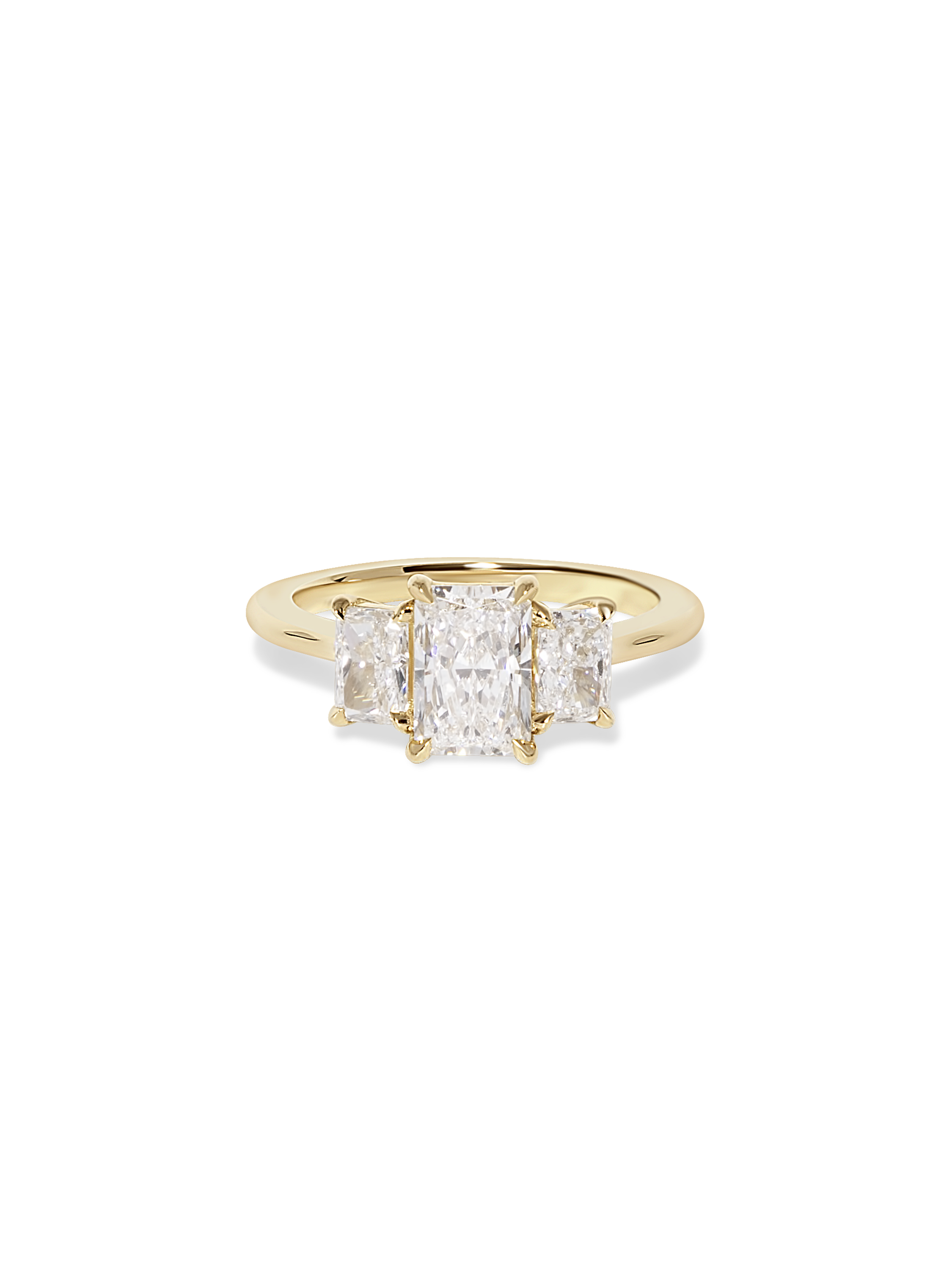 Kishani Trinity Radiant Three-Stone Ring