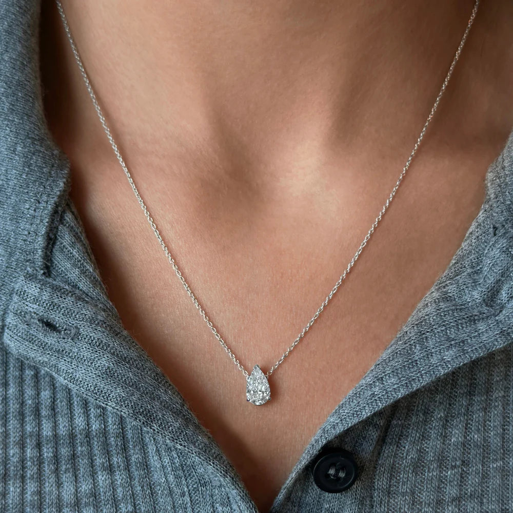 Kishani Avery Pear Diamond Necklace