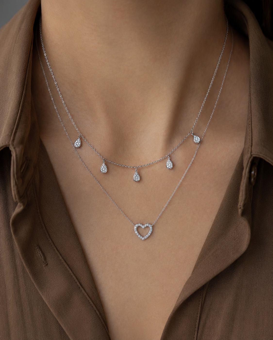 Lily drop necklace
