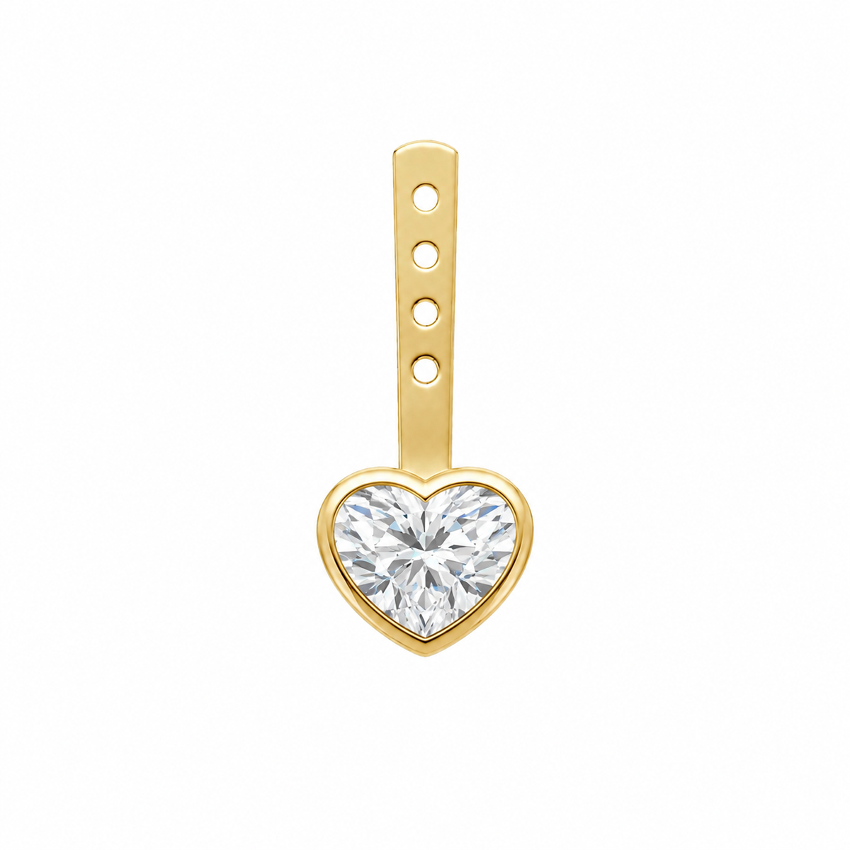 Skylar jacket round-heart earrings