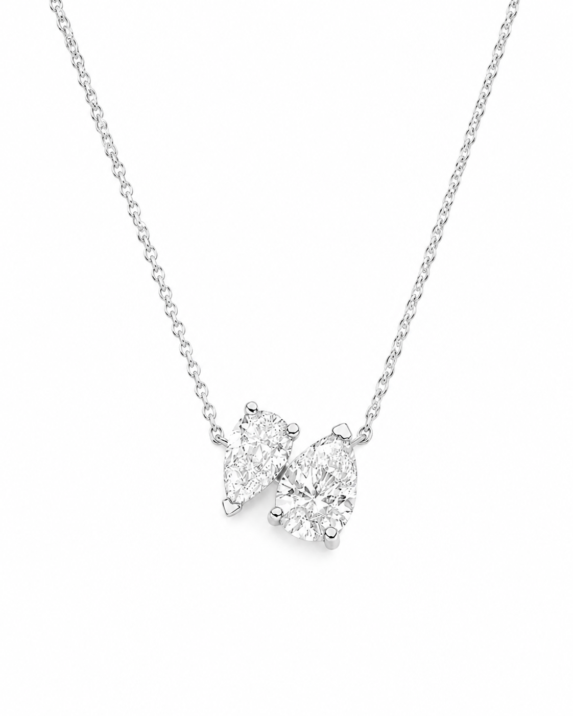Billy Toi-et moi pear necklace