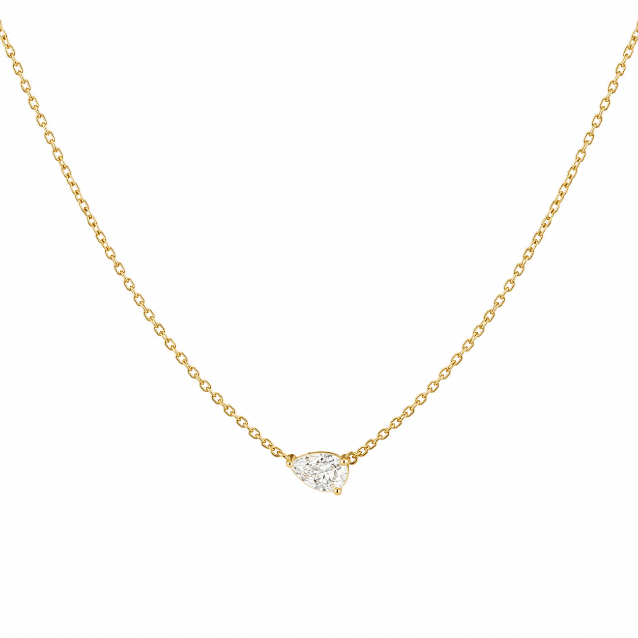 Eliote pear floating necklace