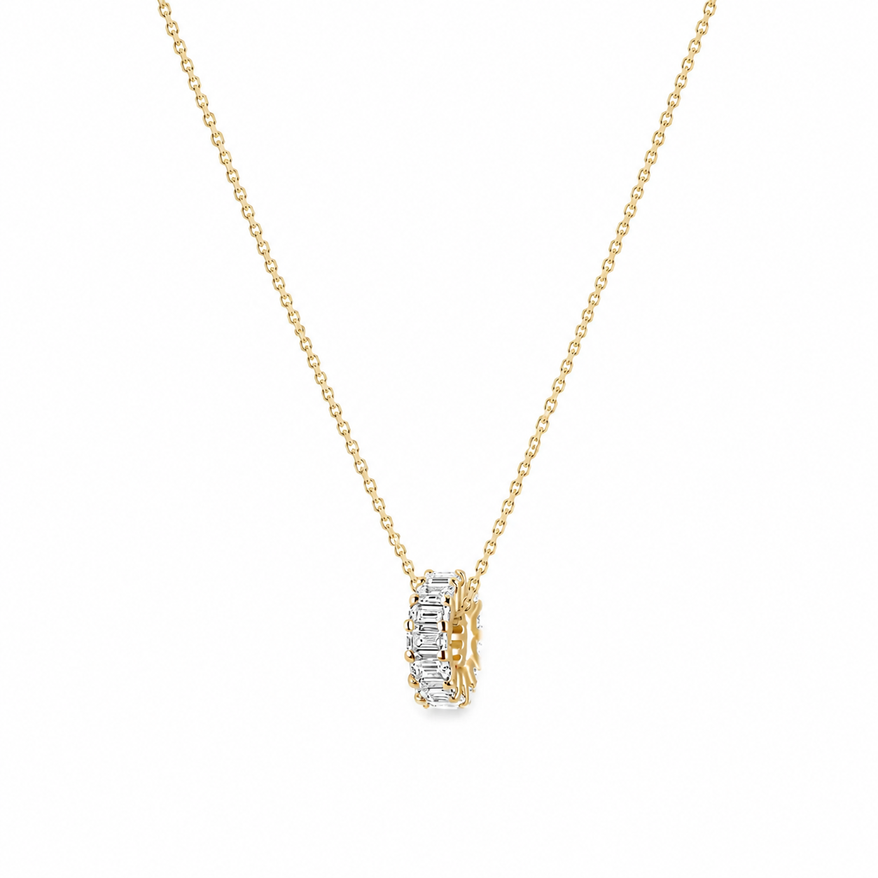 Carla emerald circle pendant