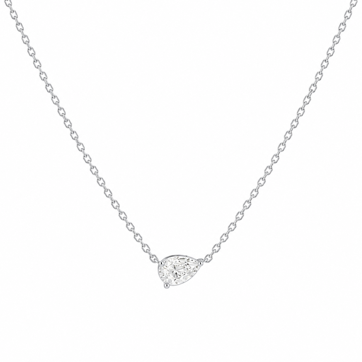 Eliote pear floating necklace