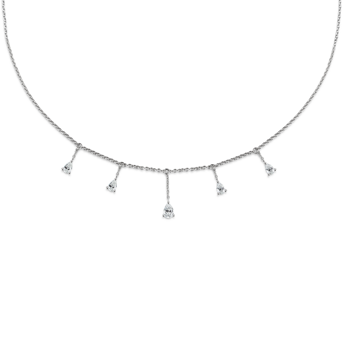 Rain drop pear necklace