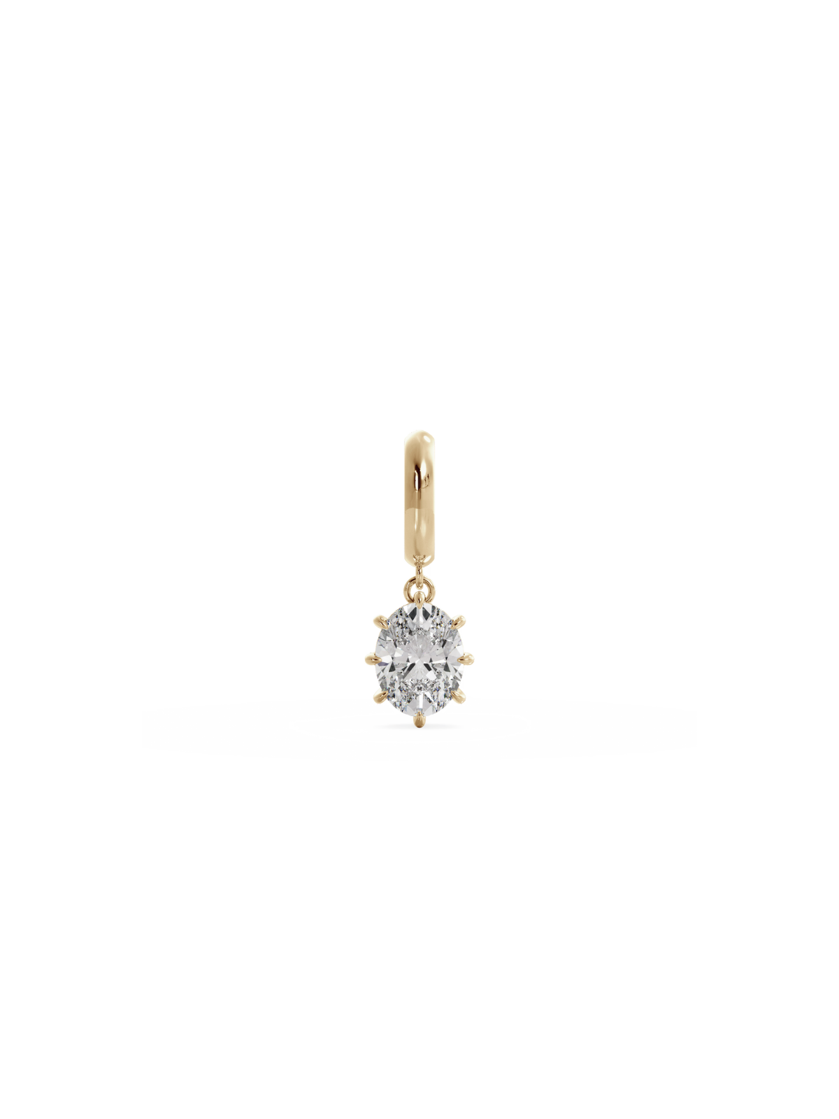 Ava oval solitare necklace