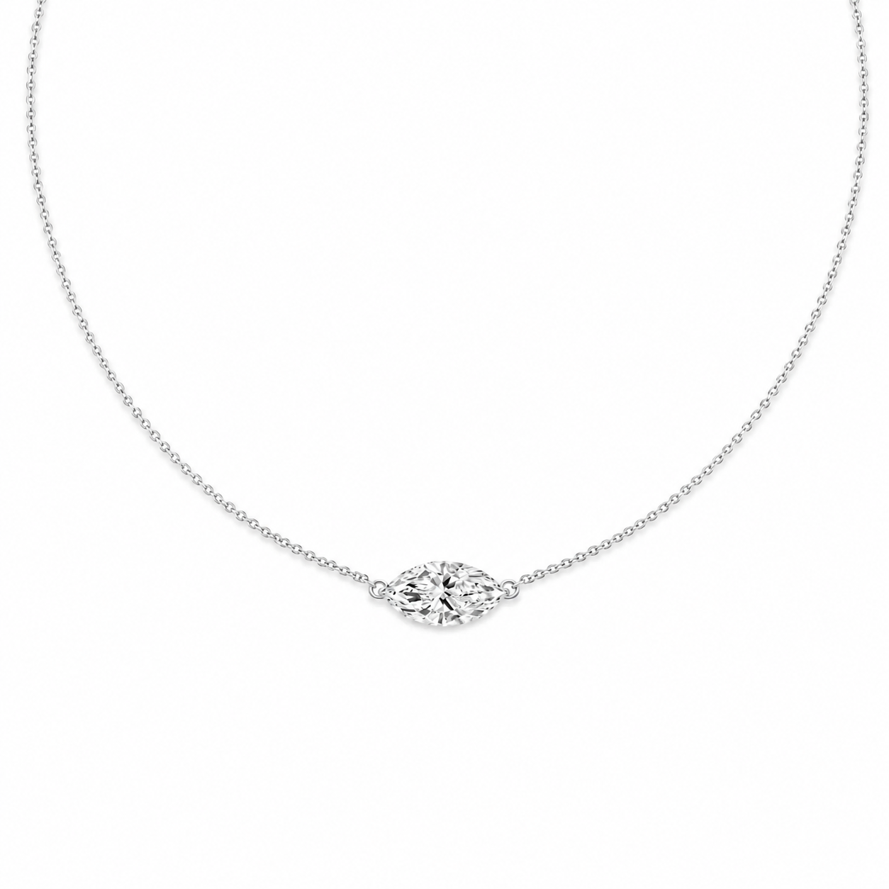 Eliote marquise solitare necklace