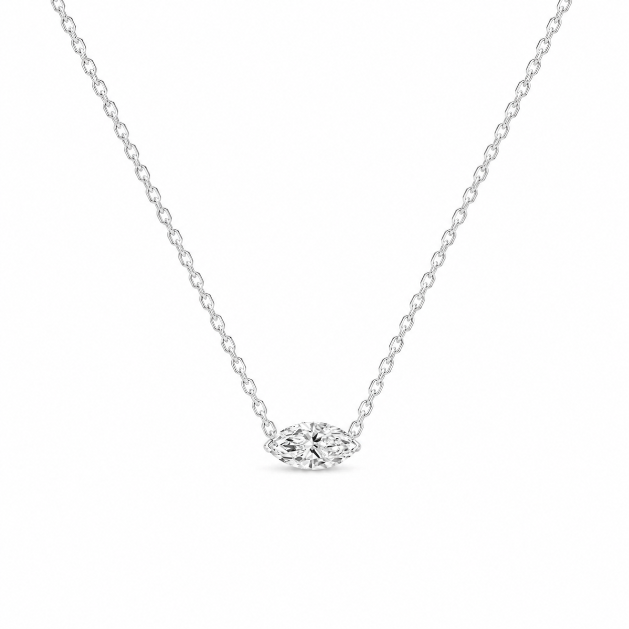 Eliote marquise solitare necklace