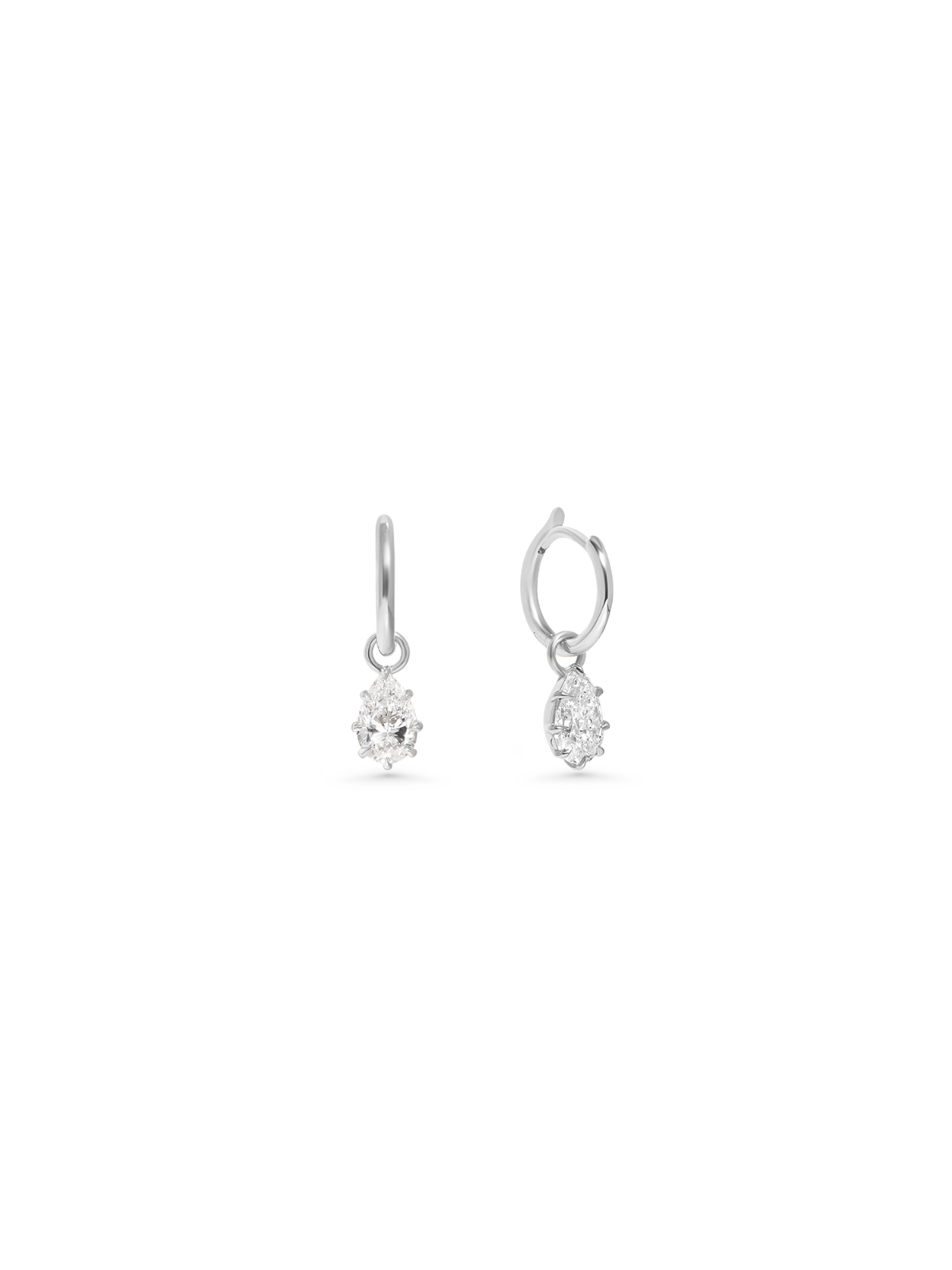 Allen pear hoop earring