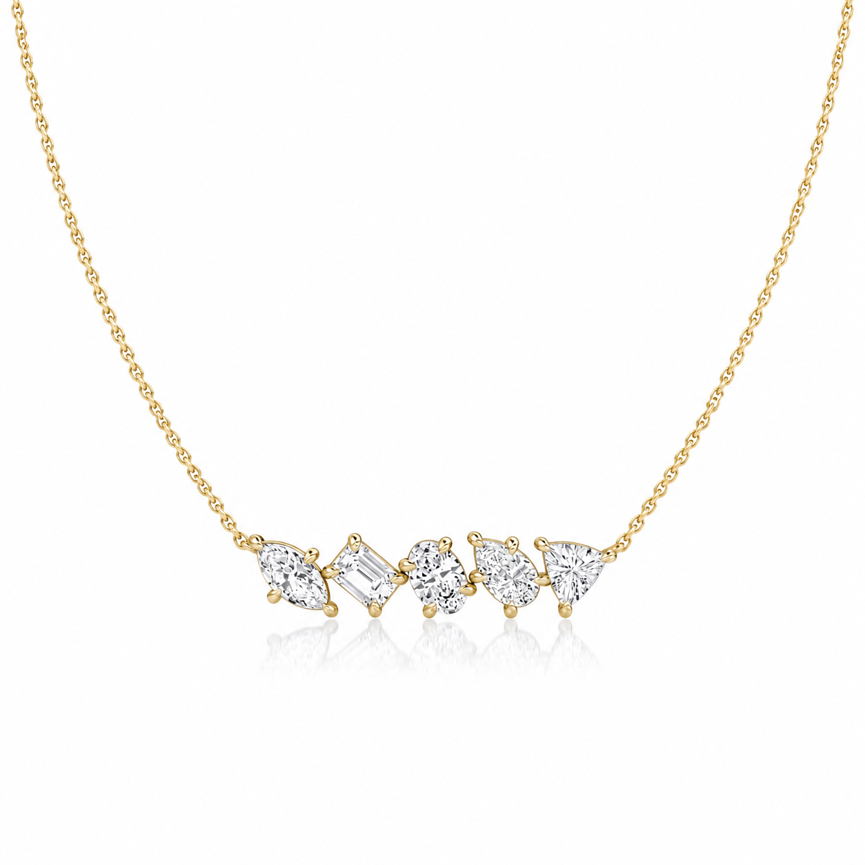 Noah five facet necklace