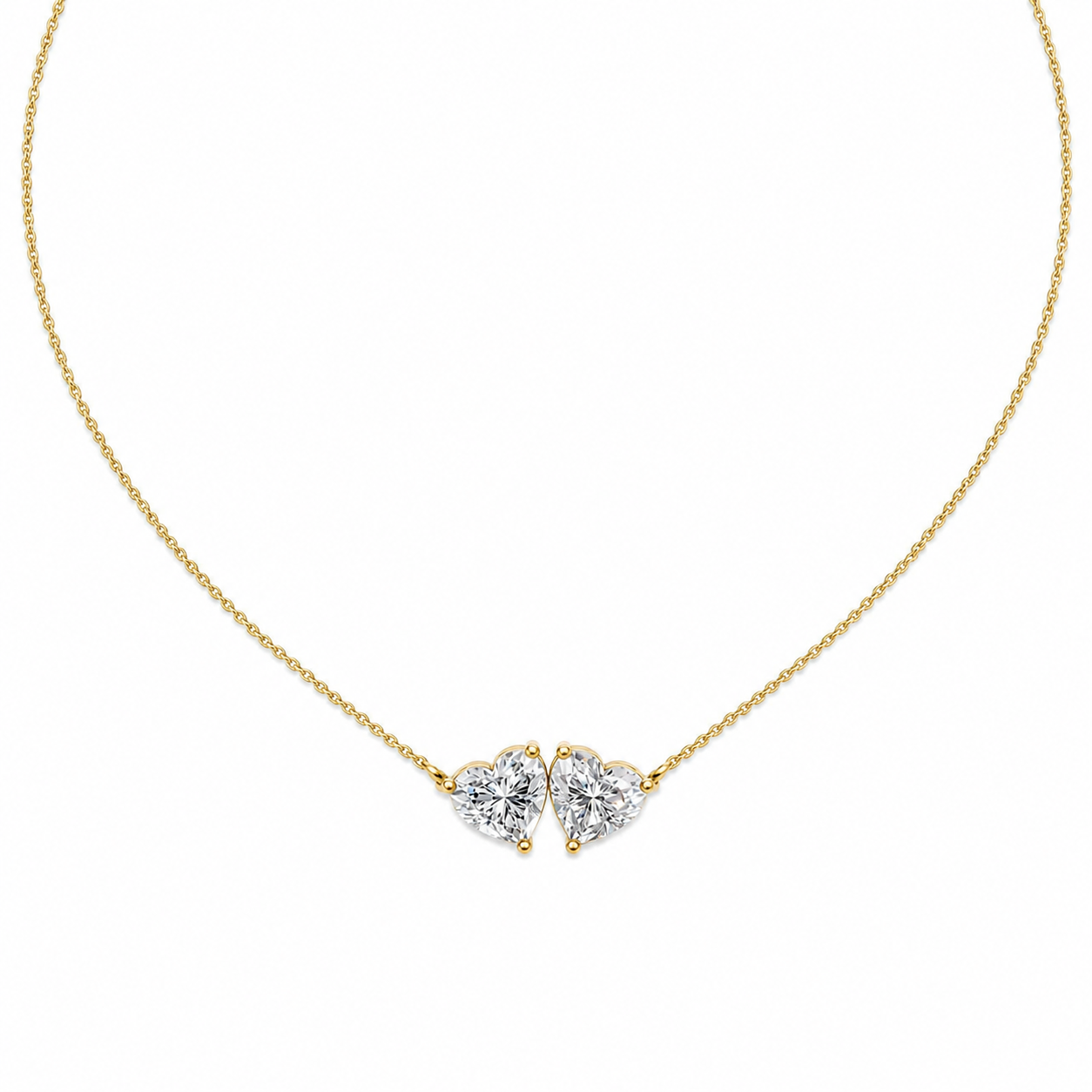 Billy duo heart chain necklace