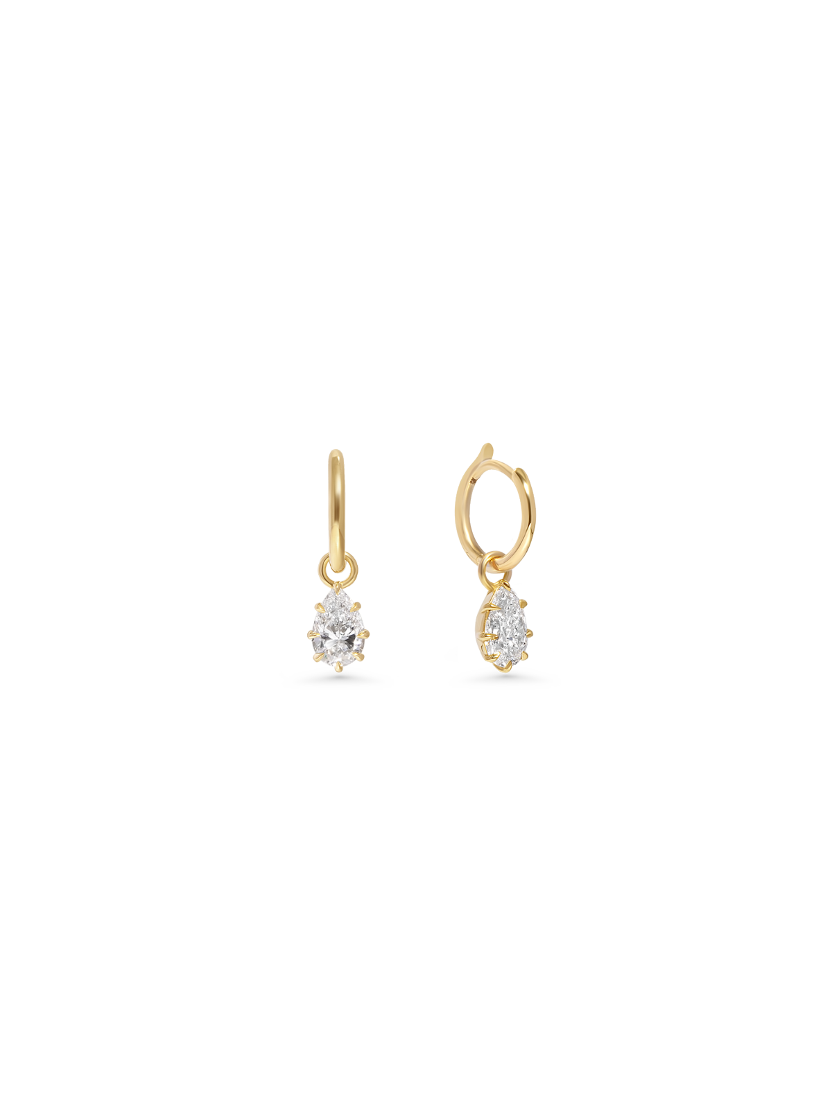 Allen pear hoop earring