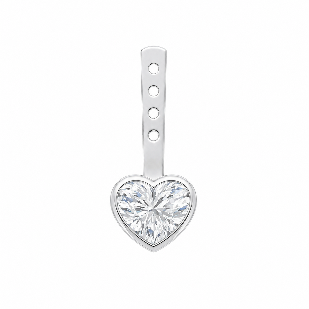 Skylar jacket round-heart earrings