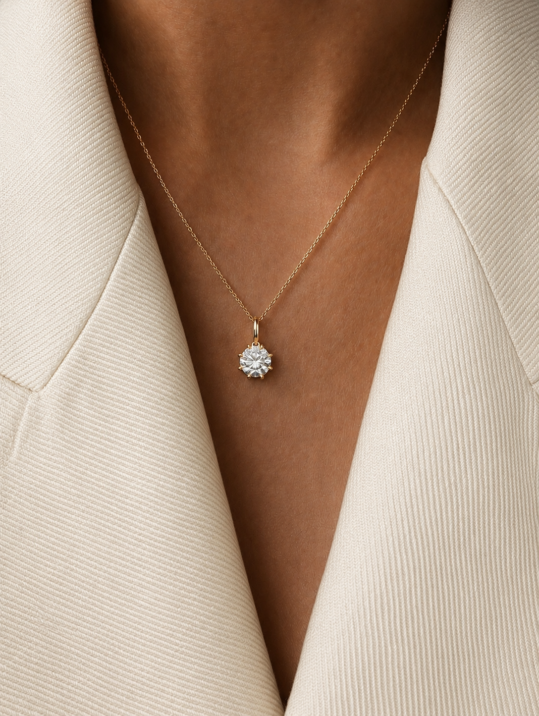 Ava round pendant