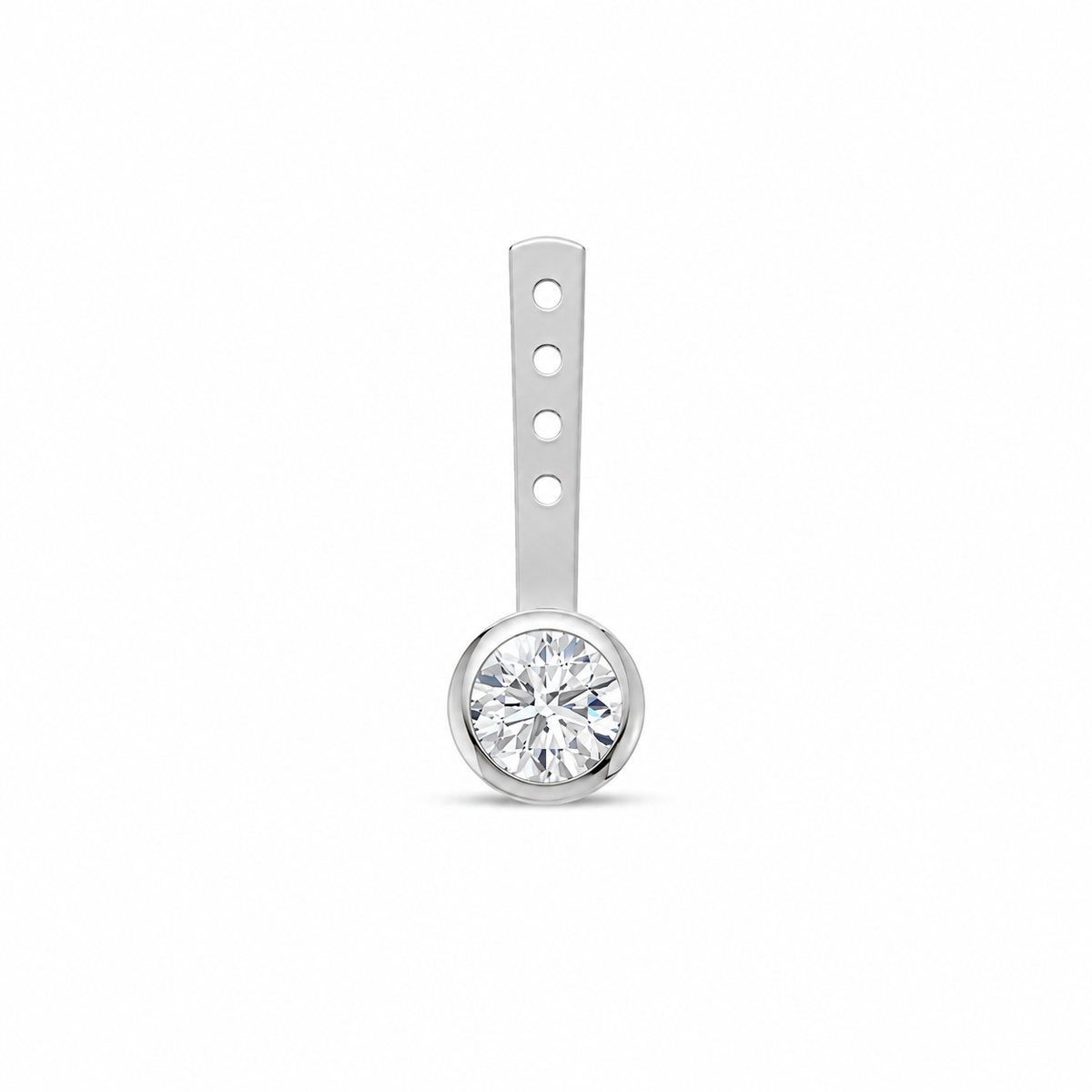 Skylar jacket round-bezel round earring