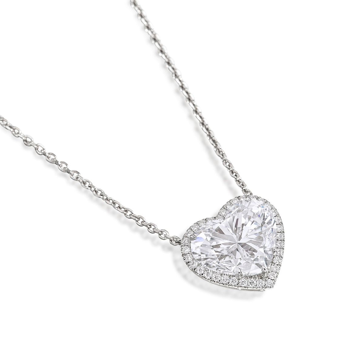 Divina heart halo necklace