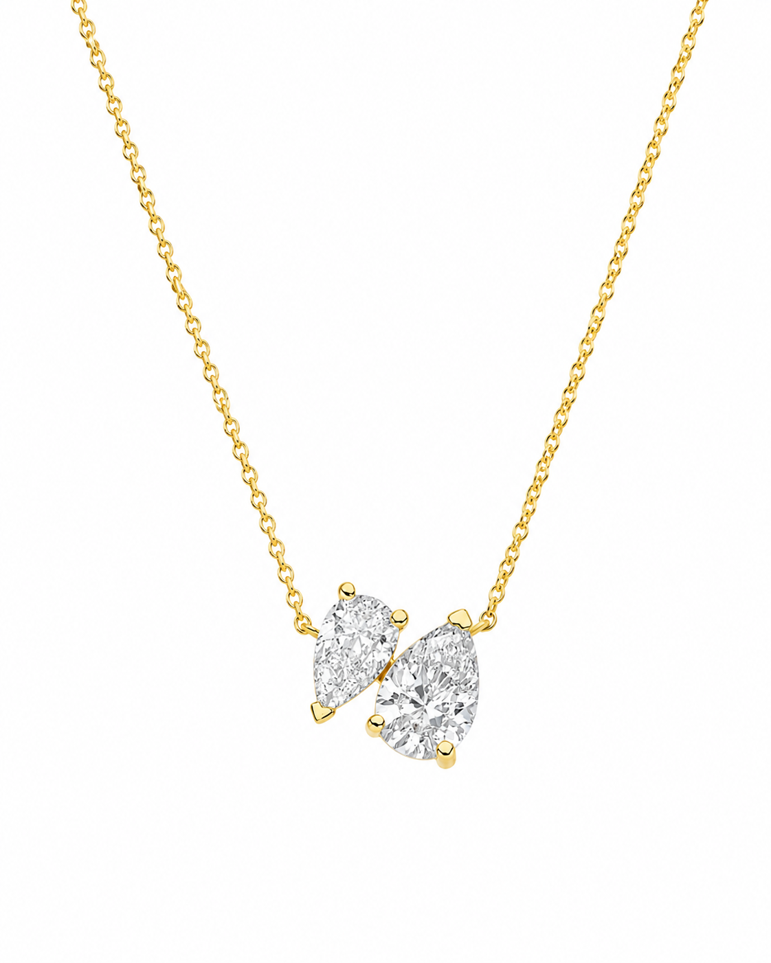 Billy Toi-et moi pear necklace