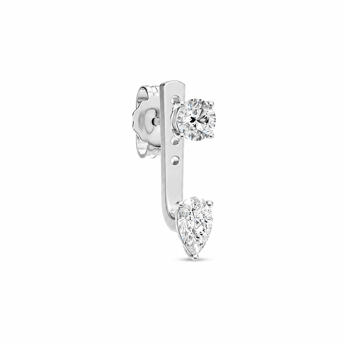 Skylar jacket round-pear earring