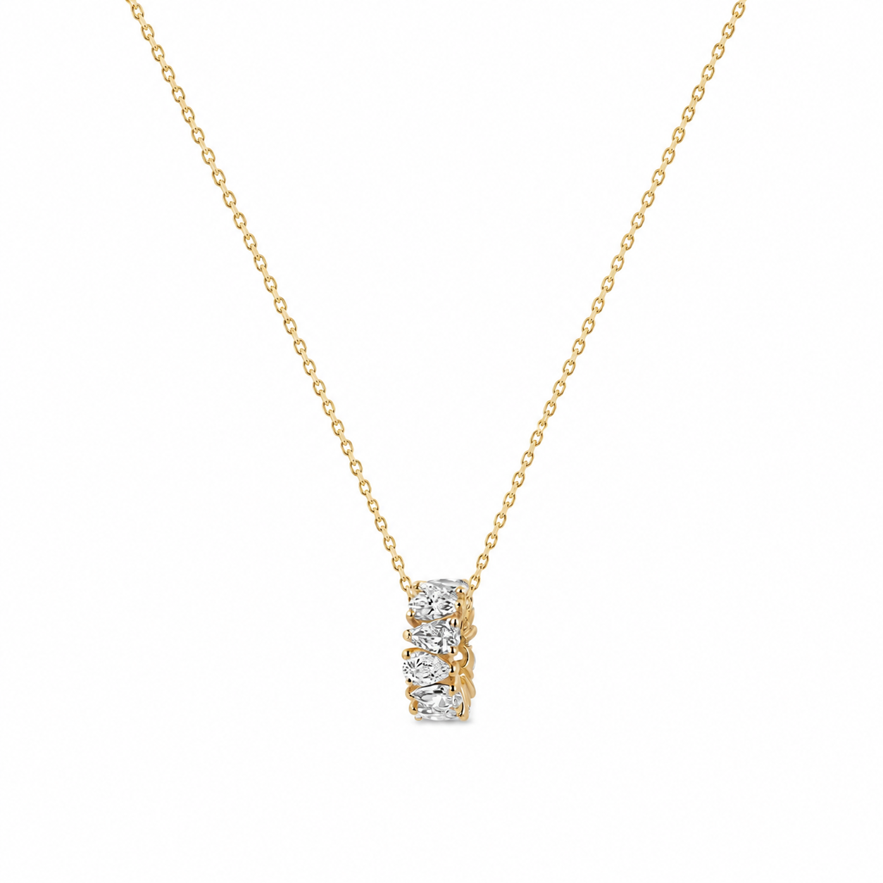Clara pear circle pendant