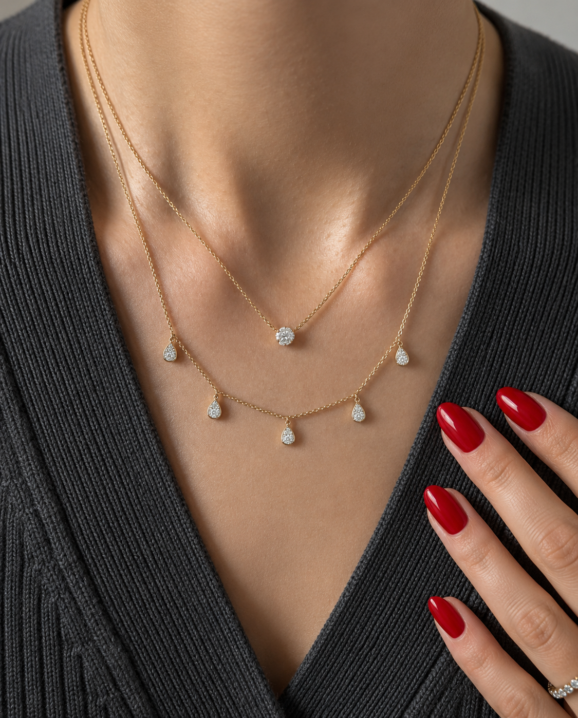Ava round necklace
