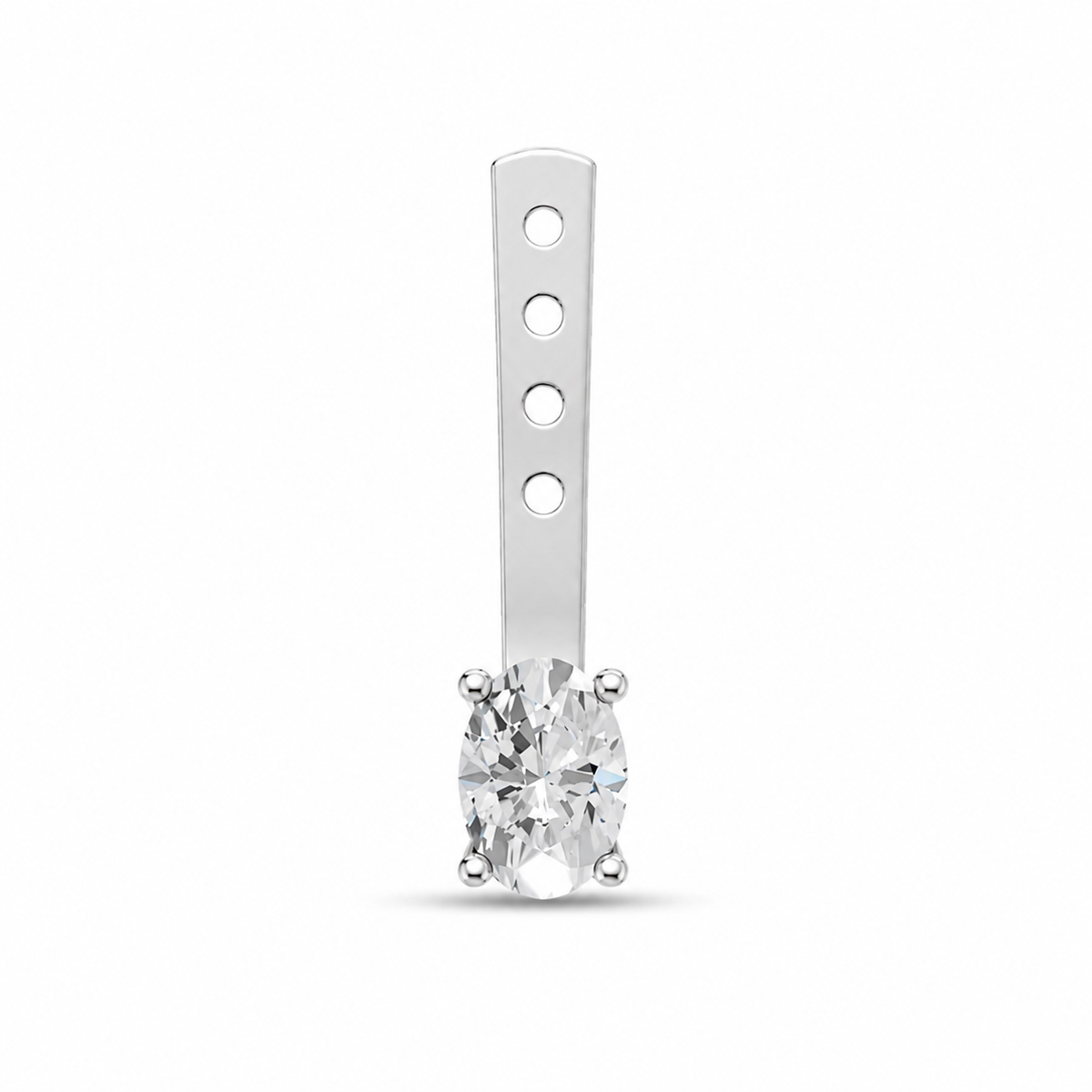 Skylar jacket round-oval earring