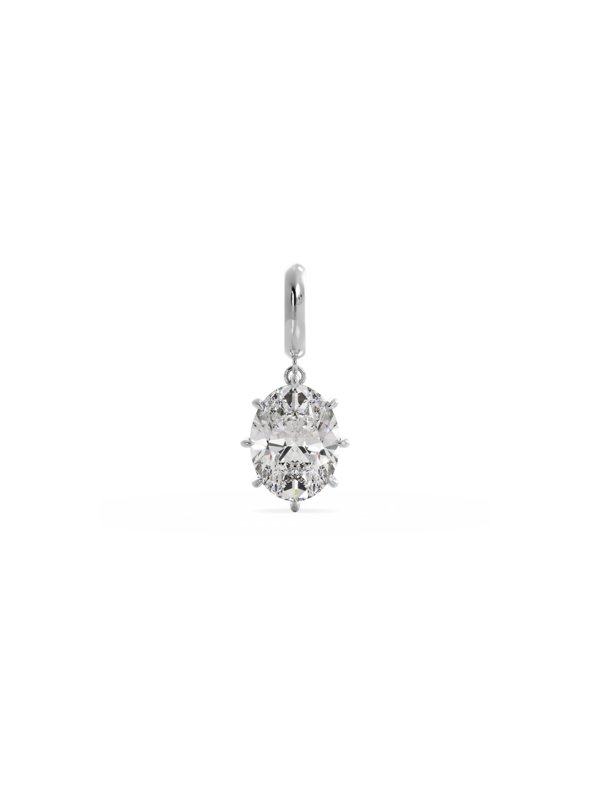 Ava oval solitare necklace