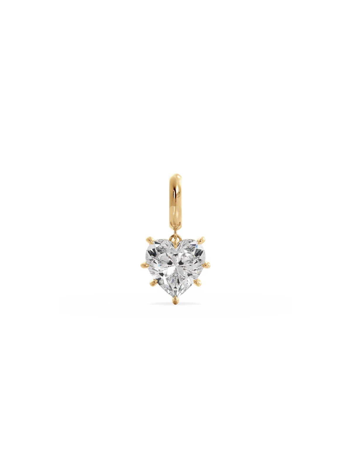 Ava heart solitare necklace