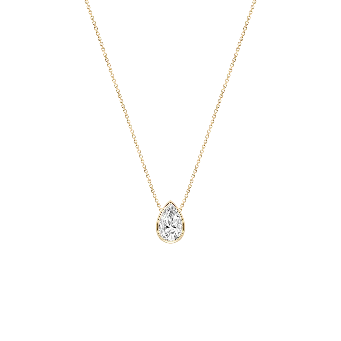 Cullen bezel pear necklace
