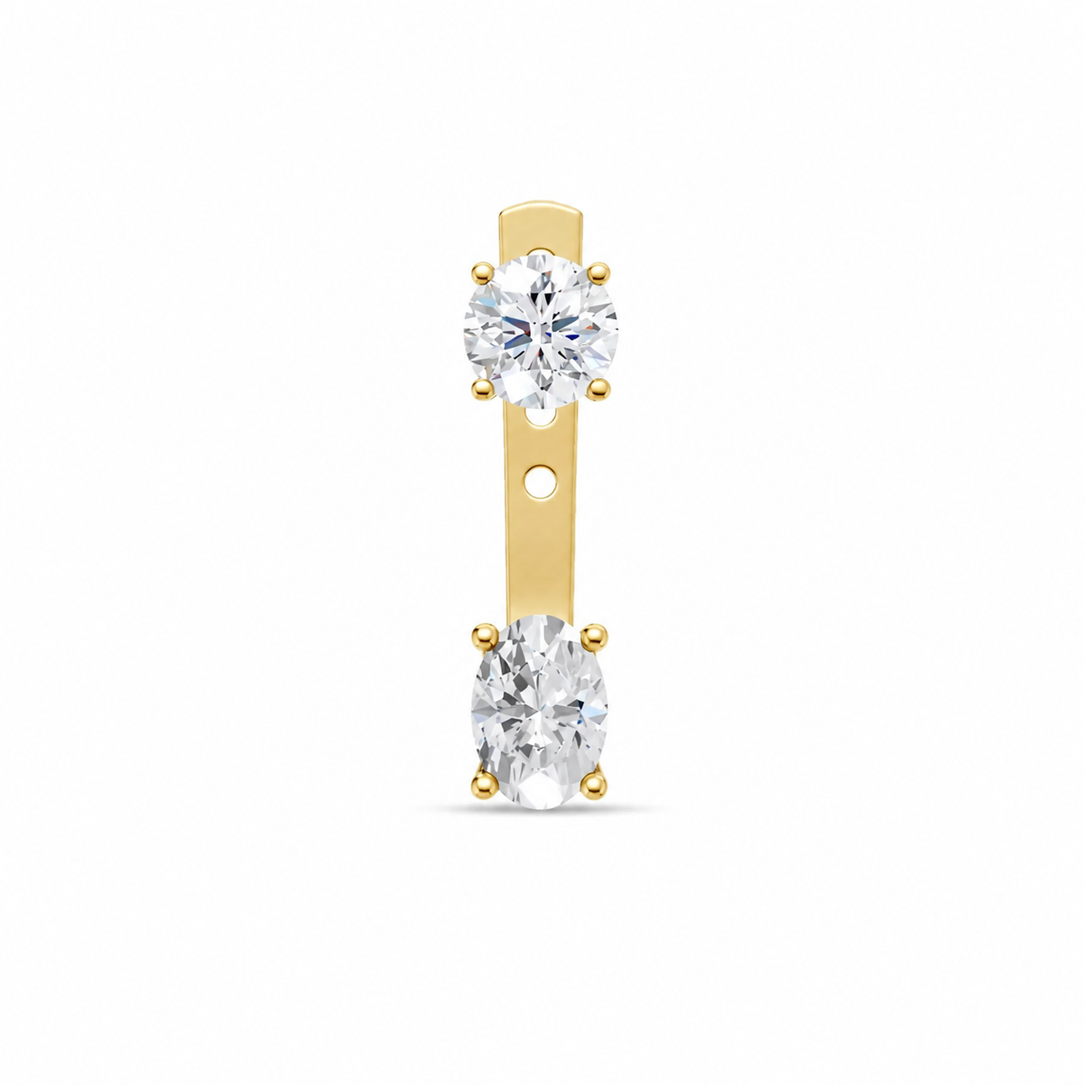 Skylar jacket round-oval earring