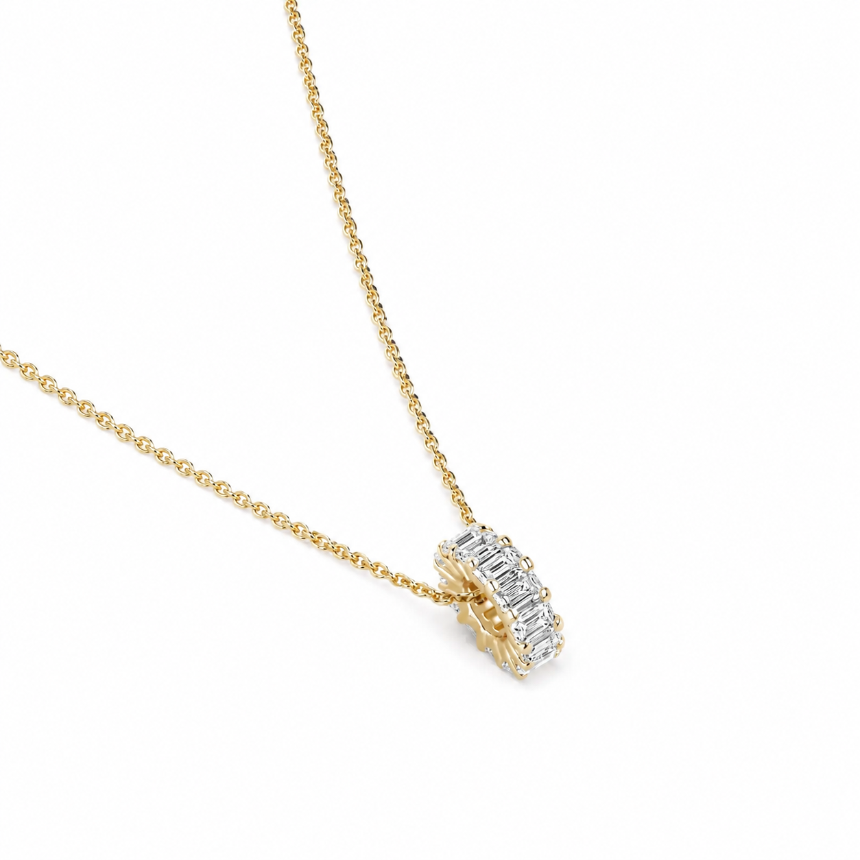 Carla emerald circle pendant