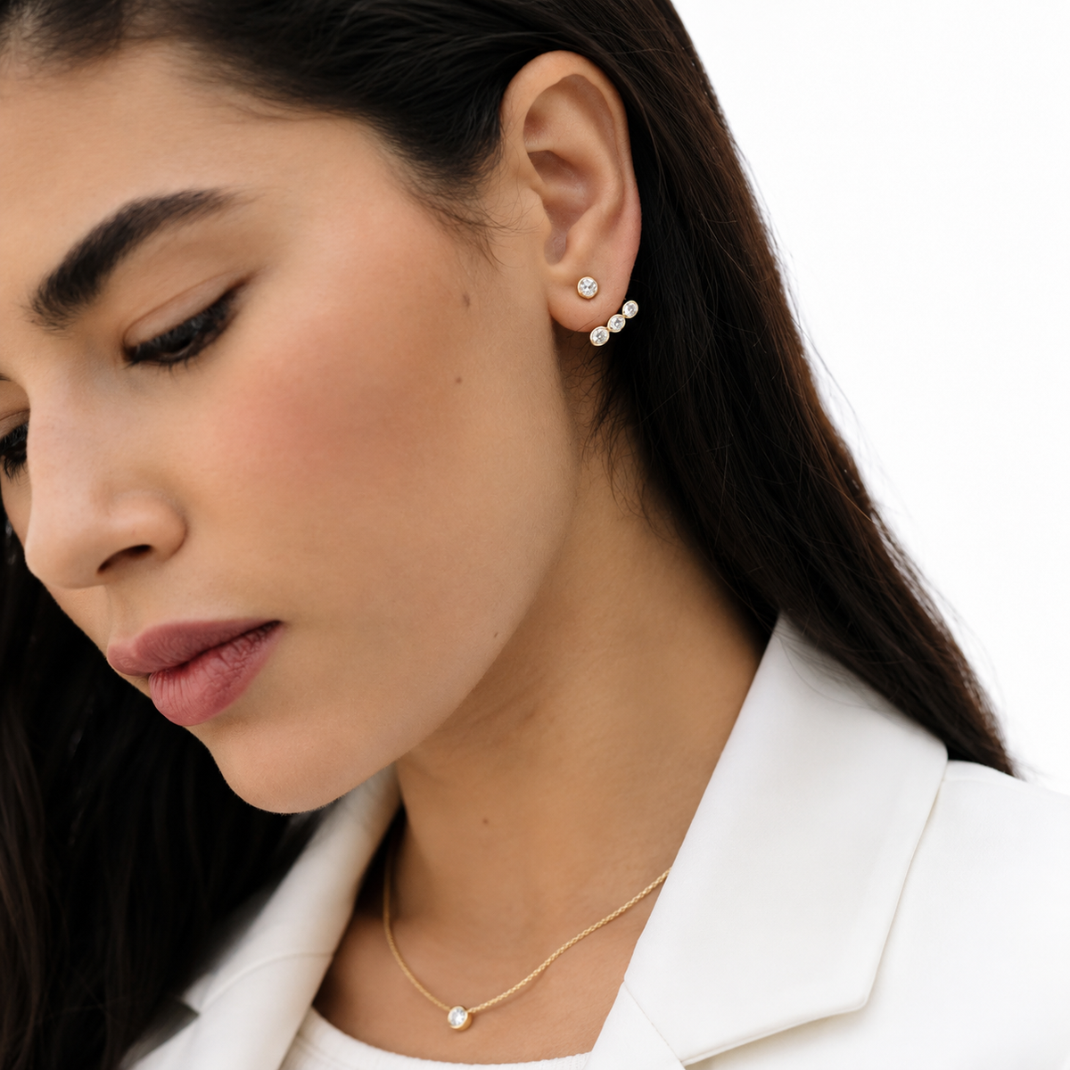 Skylar jacket trio oval earring