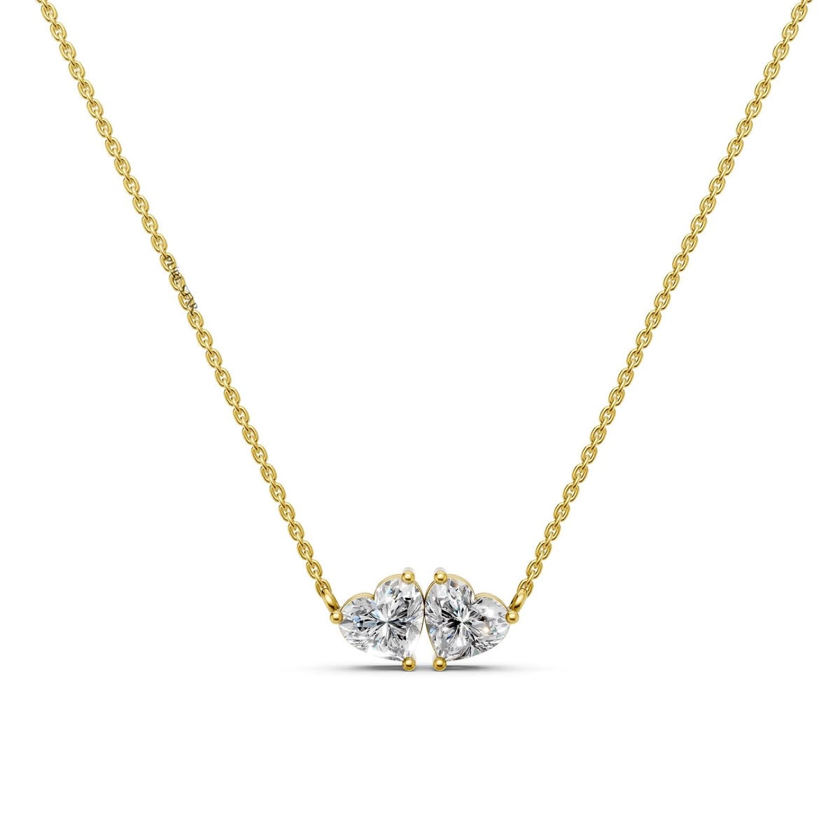 Billy duo heart chain necklace