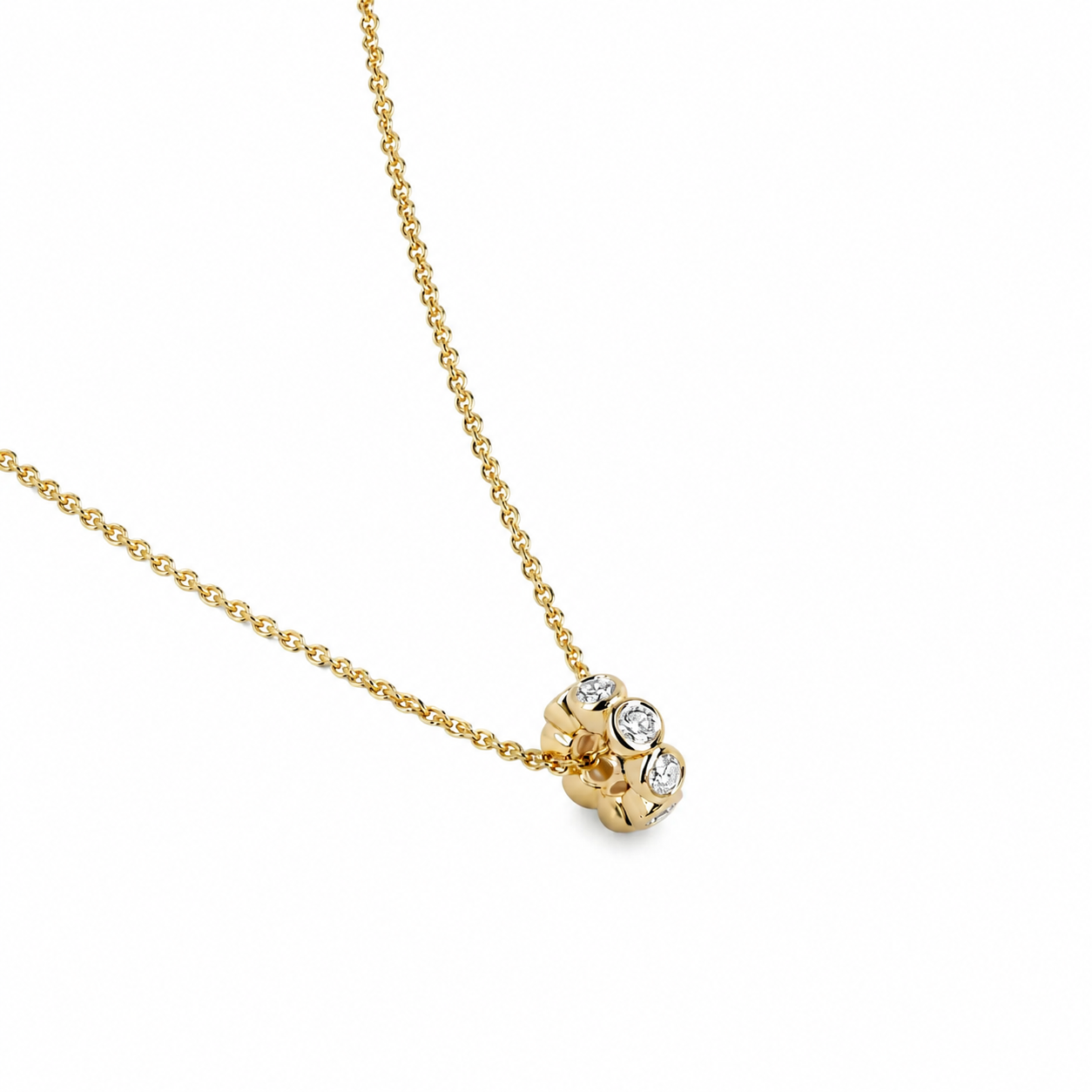 Carla round circle pendant