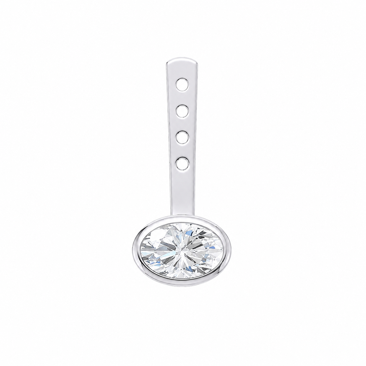 Skylar jacket round-bezel oval earrings