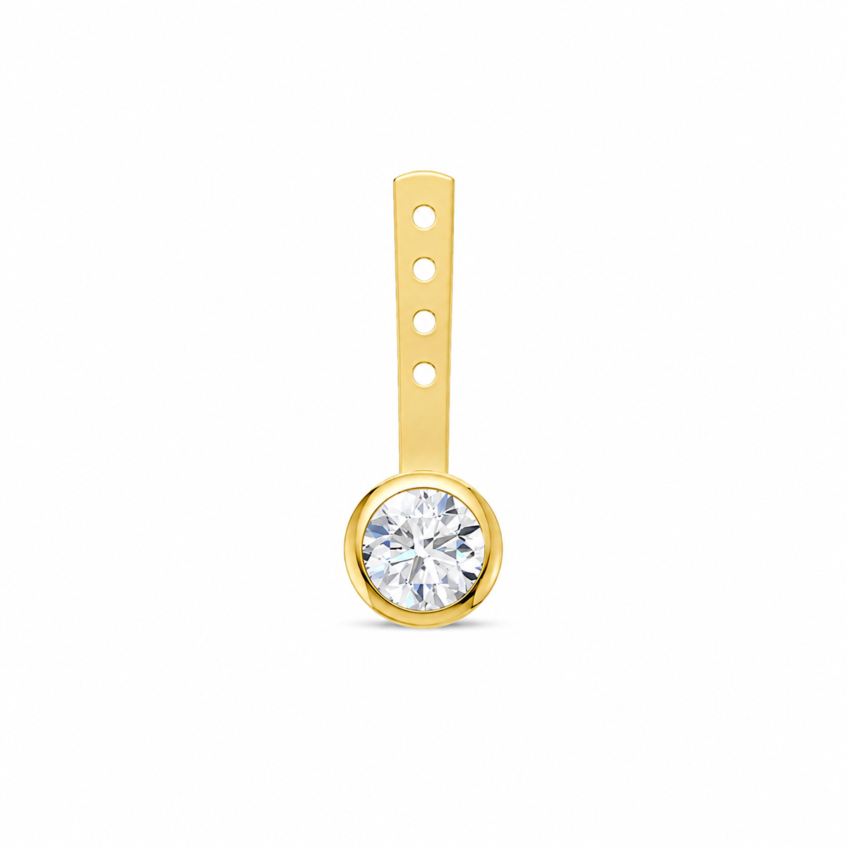 Skylar jacket round-bezel round earring