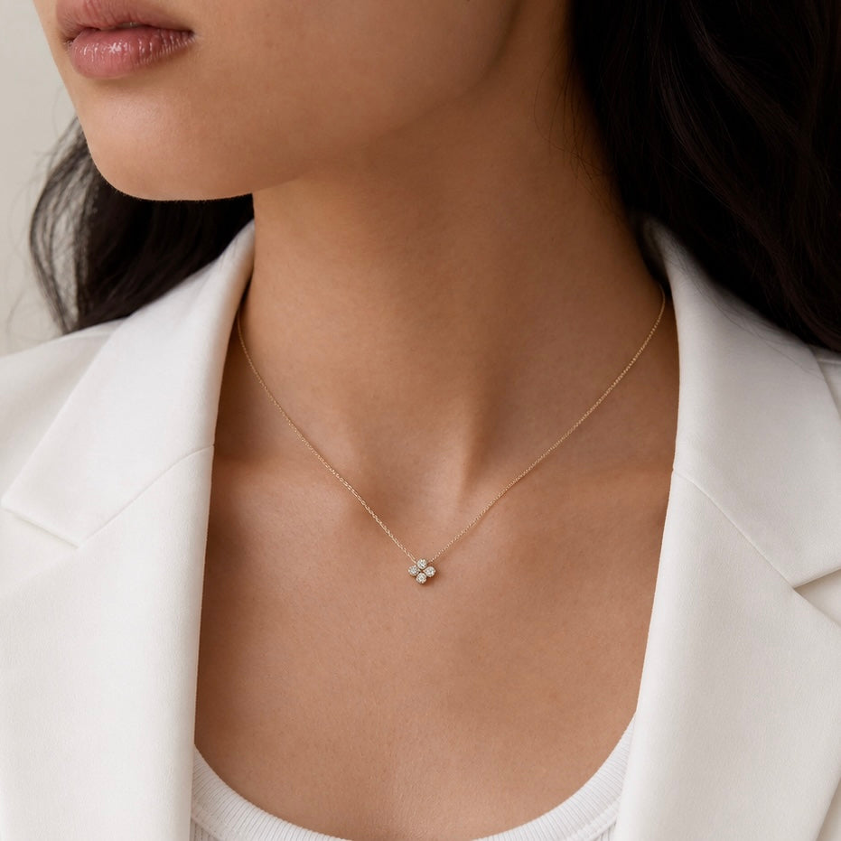 Jean cluster necklace