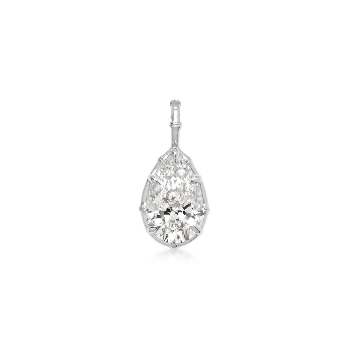 Ava pear solitare pendant