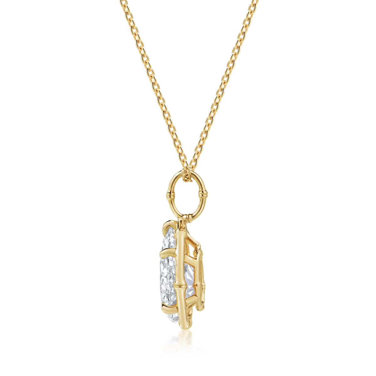 Ava pear solitare pendant