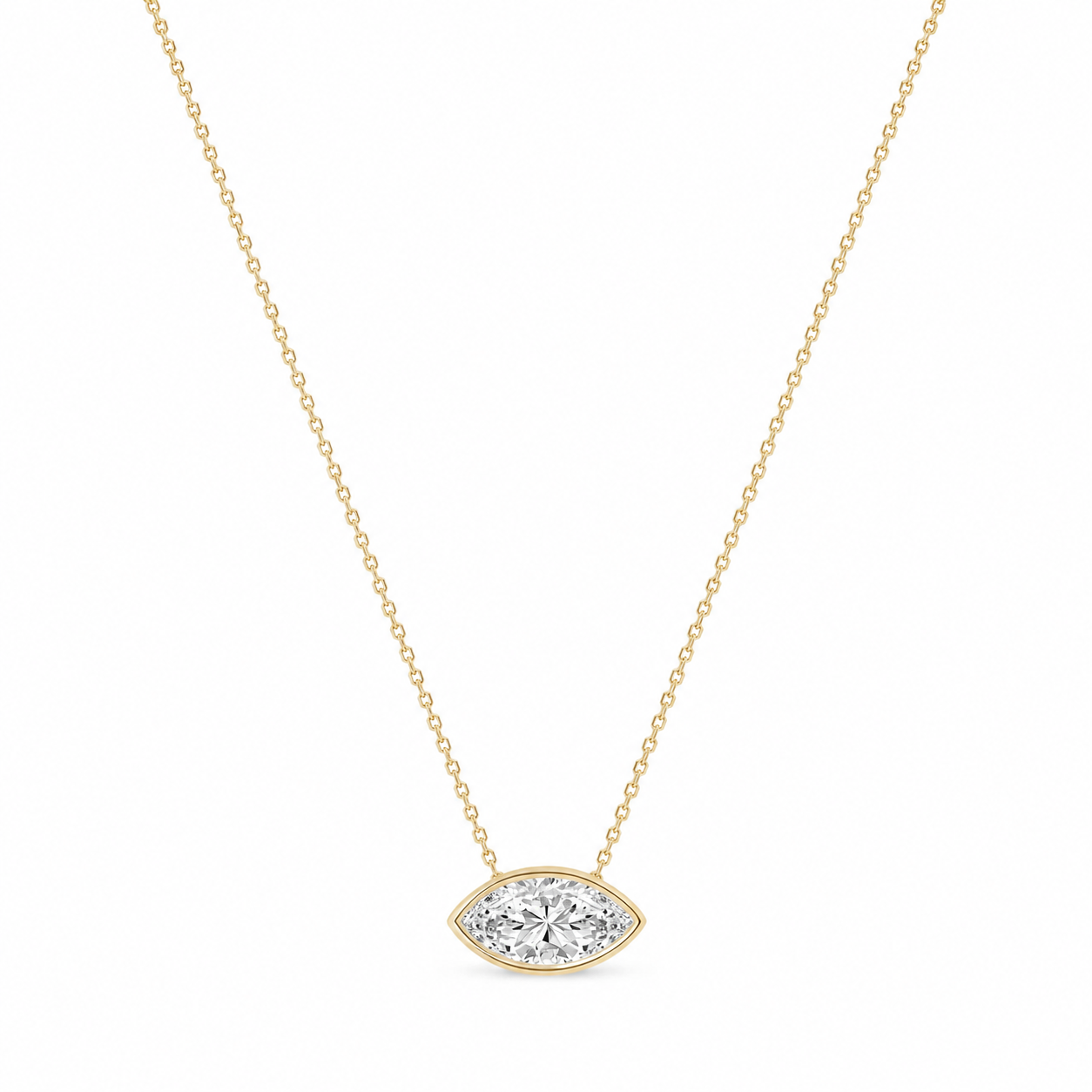 Cullen marquise bezel necklace