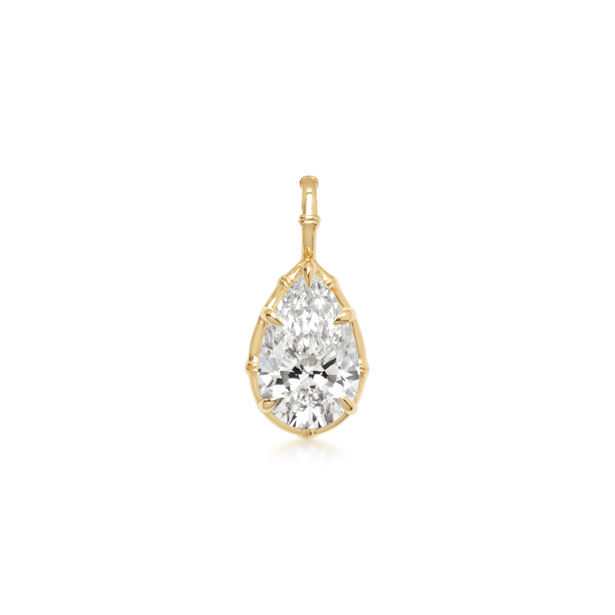 Ava pear solitare pendant