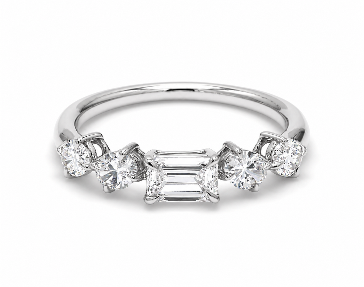 Iris emerald ring
