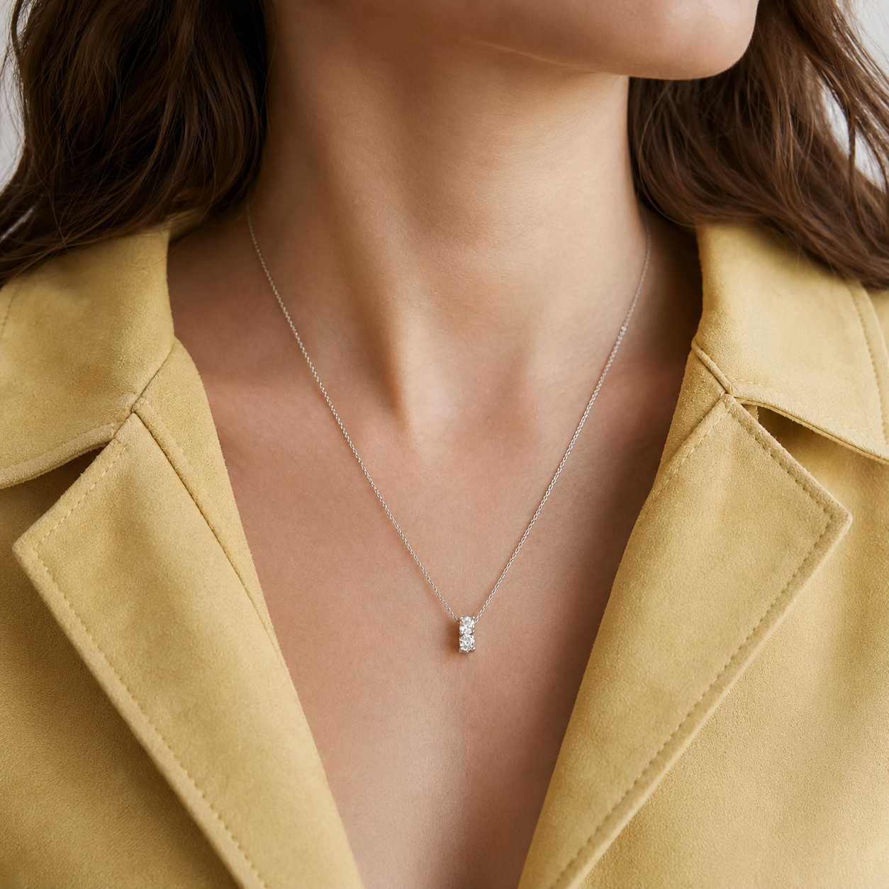 Clara pear circle pendant