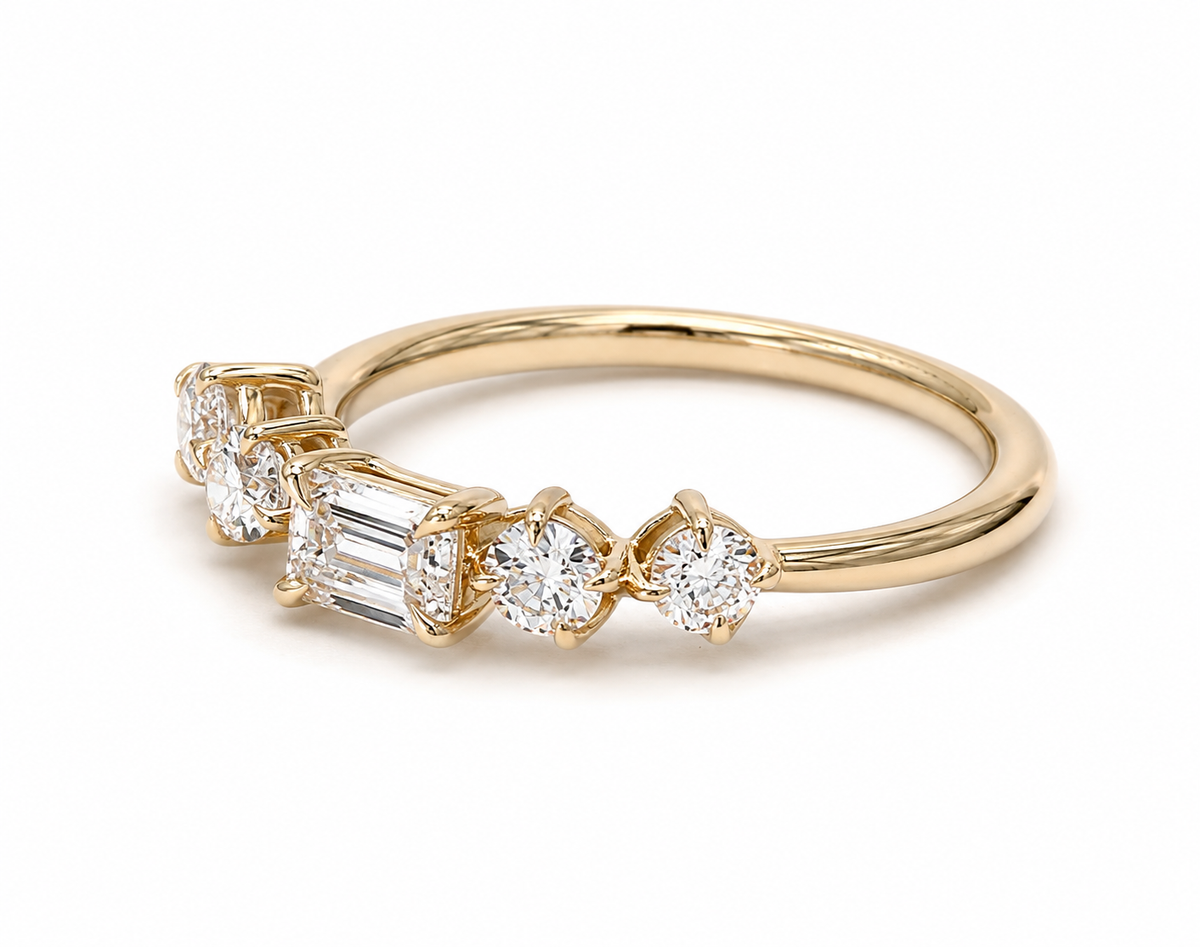 Iris emerald ring