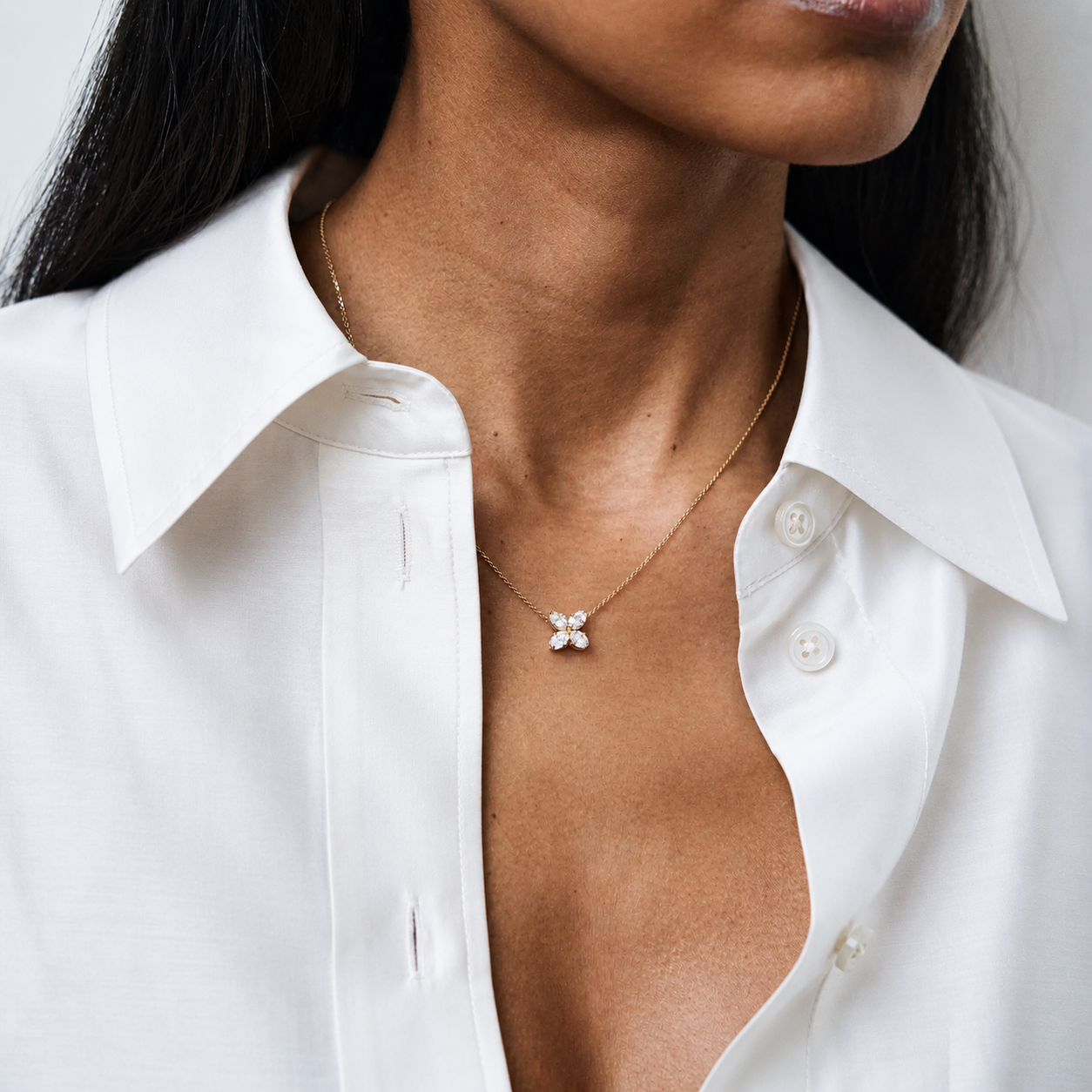 Bella pear necklace