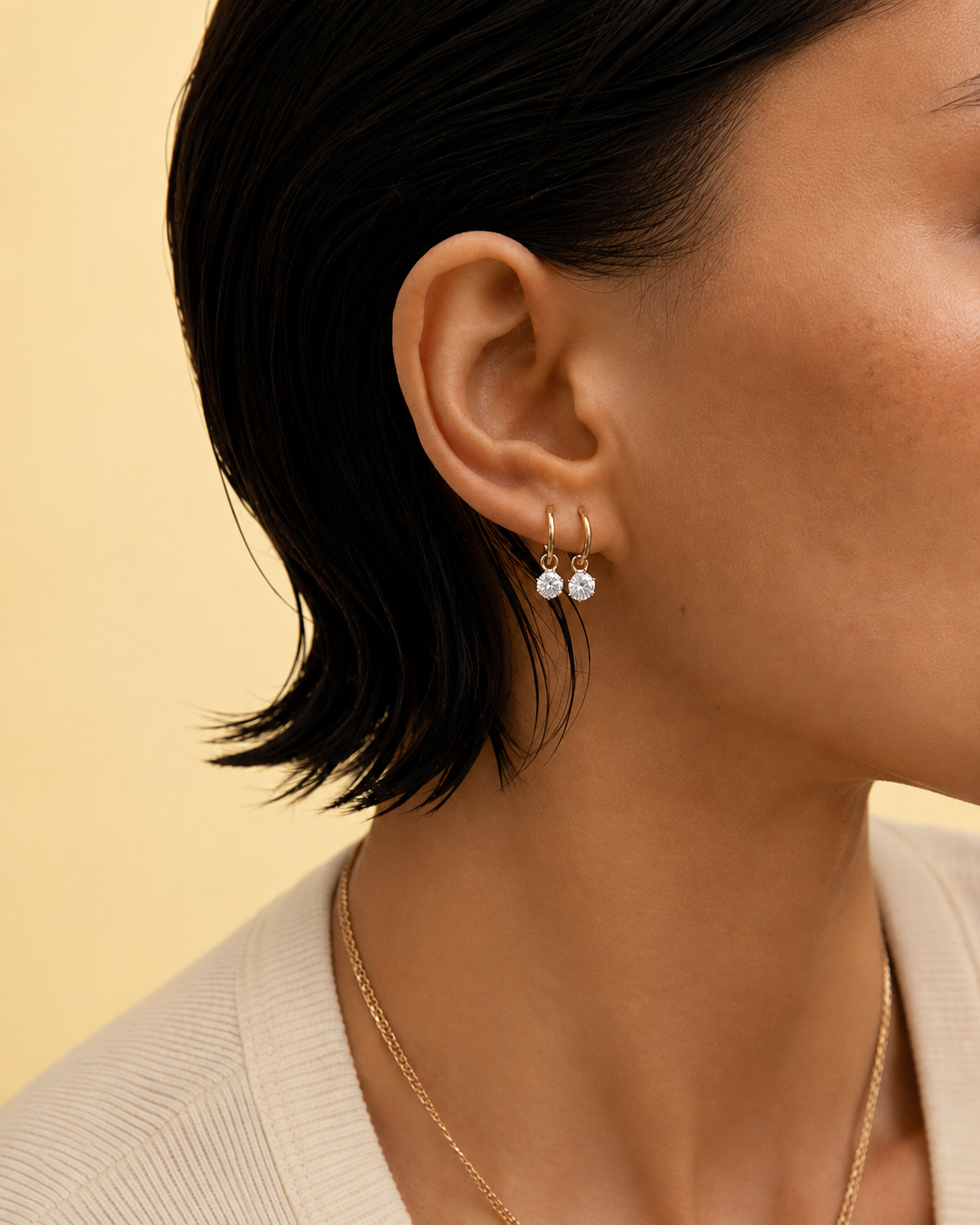 Allen round hoop earrings