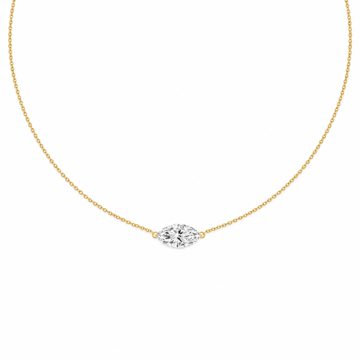 Eliote marquise solitare necklace