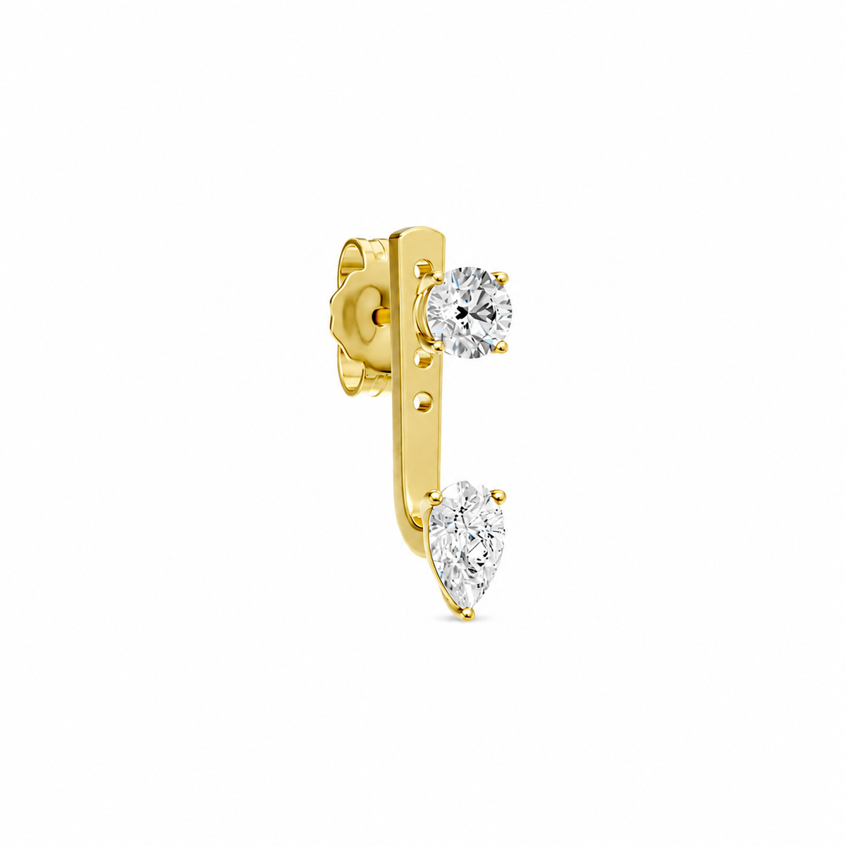 Skylar jacket round-pear earring