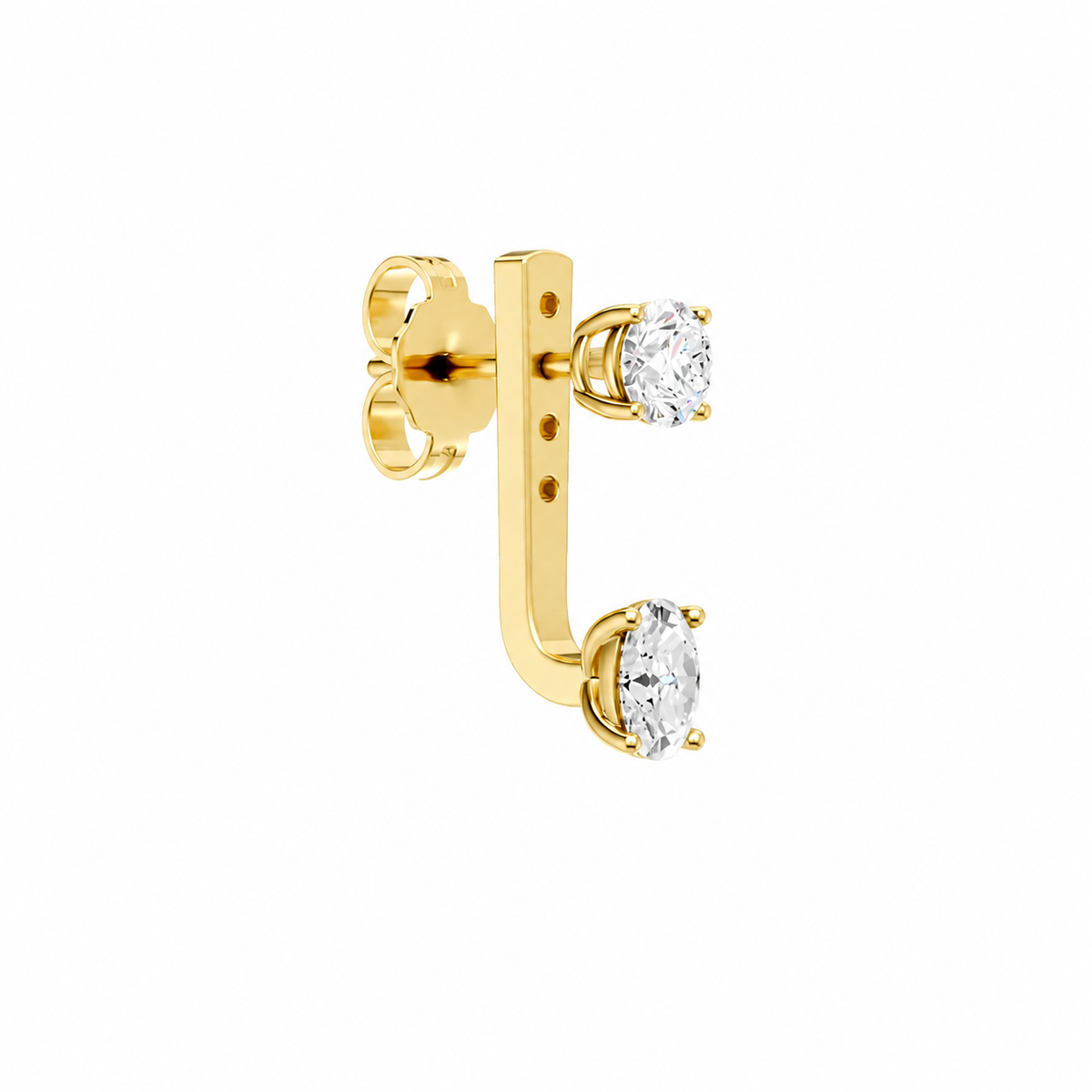 Skylar jacket round-oval earring