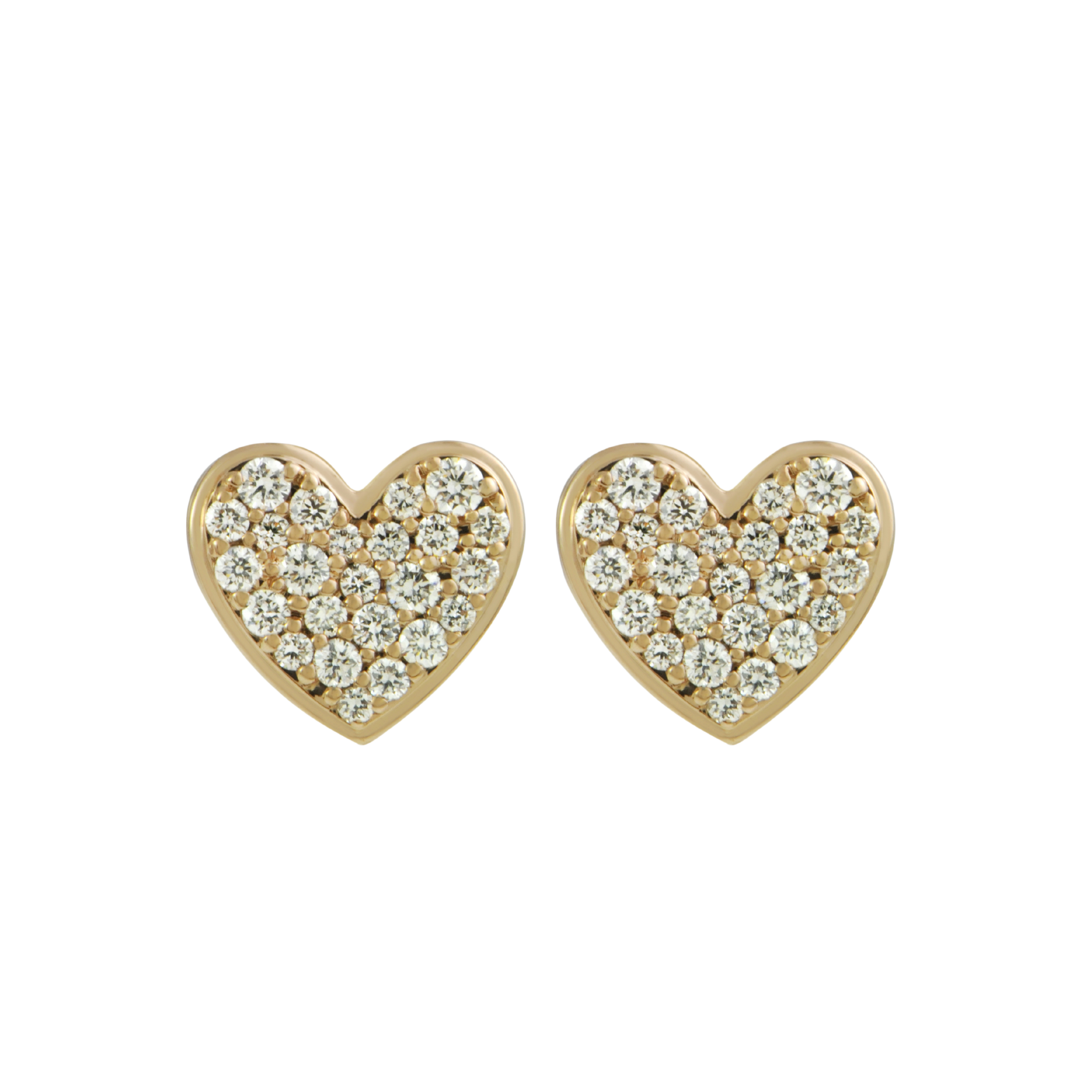 Heart-Shaped Stud Earrings